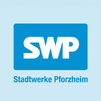 Logo von SWP Stadtwerke Pforzheim auf hellem Hintergrund.