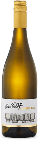 Flasche Sauvignon Blanc vom Weingut Claus Bischoff mit gelbem Schraubverschluss